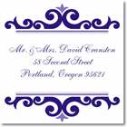 Name Doodles - Square Address Labels/Stickers (Norfolk Iris)